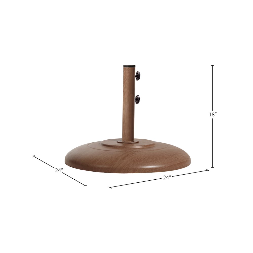 Cozumel Teak Steel Patio Umbrella Base. Picture 9