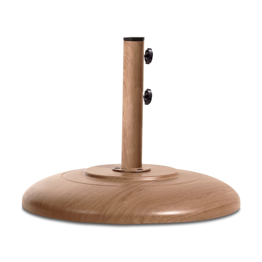 Cozumel Teak Steel Patio Umbrella Base. Picture 1
