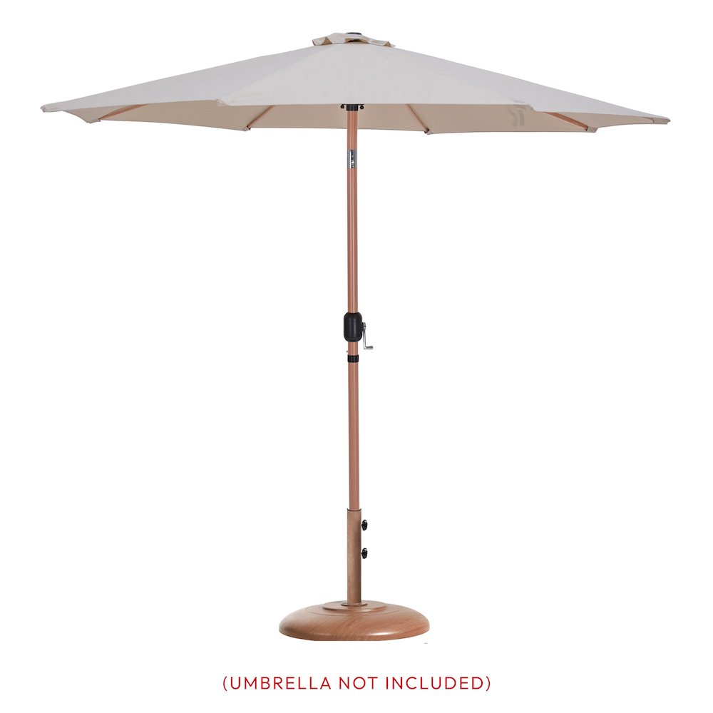 Cozumel Teak Steel Patio Umbrella Base. Picture 8