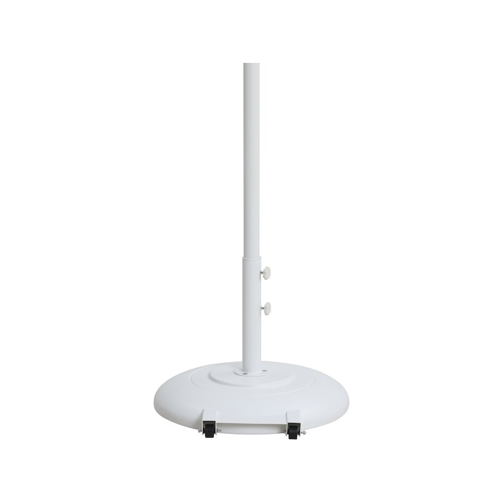 Cozumel Matte White Steel Patio Umbrella Base. Picture 4
