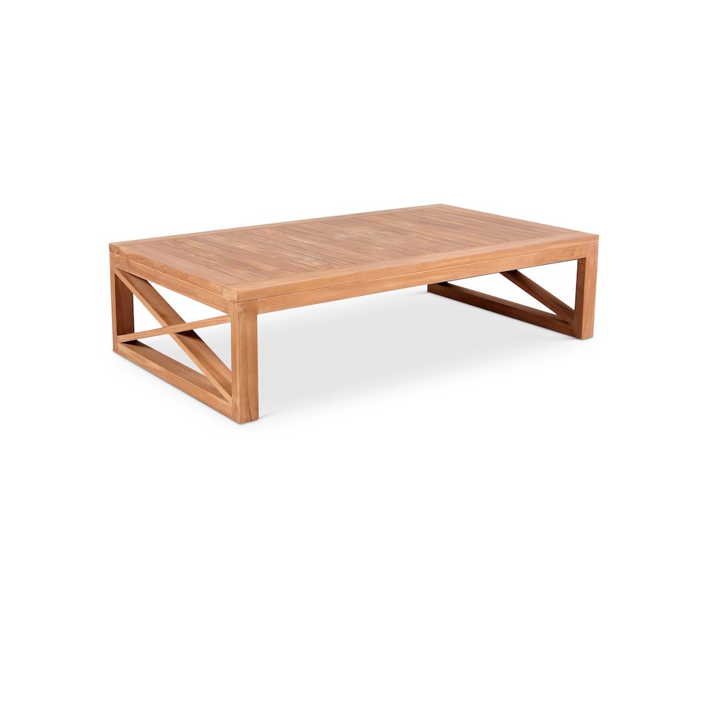 Anguilla Natural Teak Outdoor Coffee Table. Picture 1