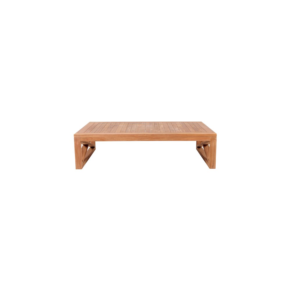 Anguilla Natural Teak Outdoor Coffee Table. Picture 2