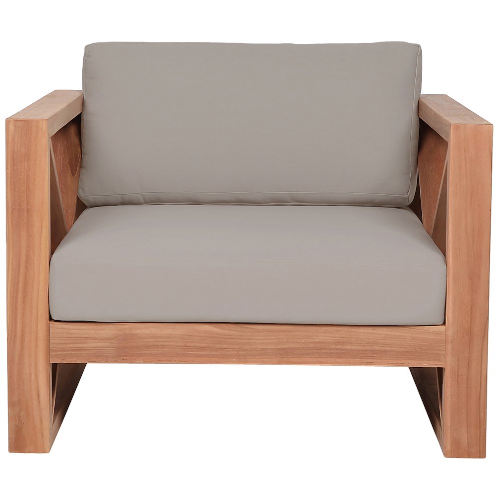 Anguilla Grey Water Resistant Fabric Outdoor Chair. Picture 4
