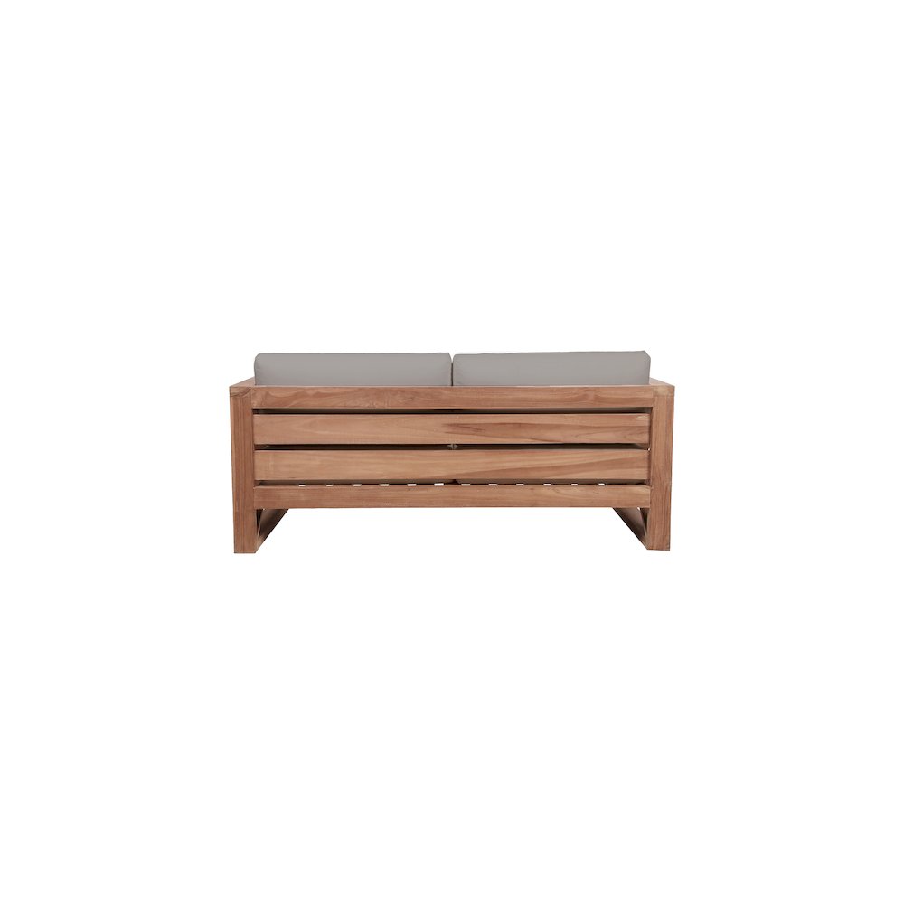 Anguilla Grey Water Resistant Fabric Outdoor Loveseat. Picture 2