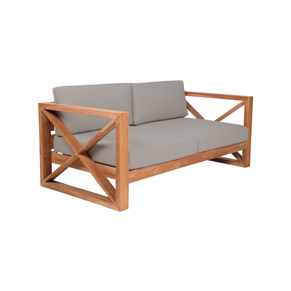 Anguilla Grey Water Resistant Fabric Outdoor Sofa. Picture 3