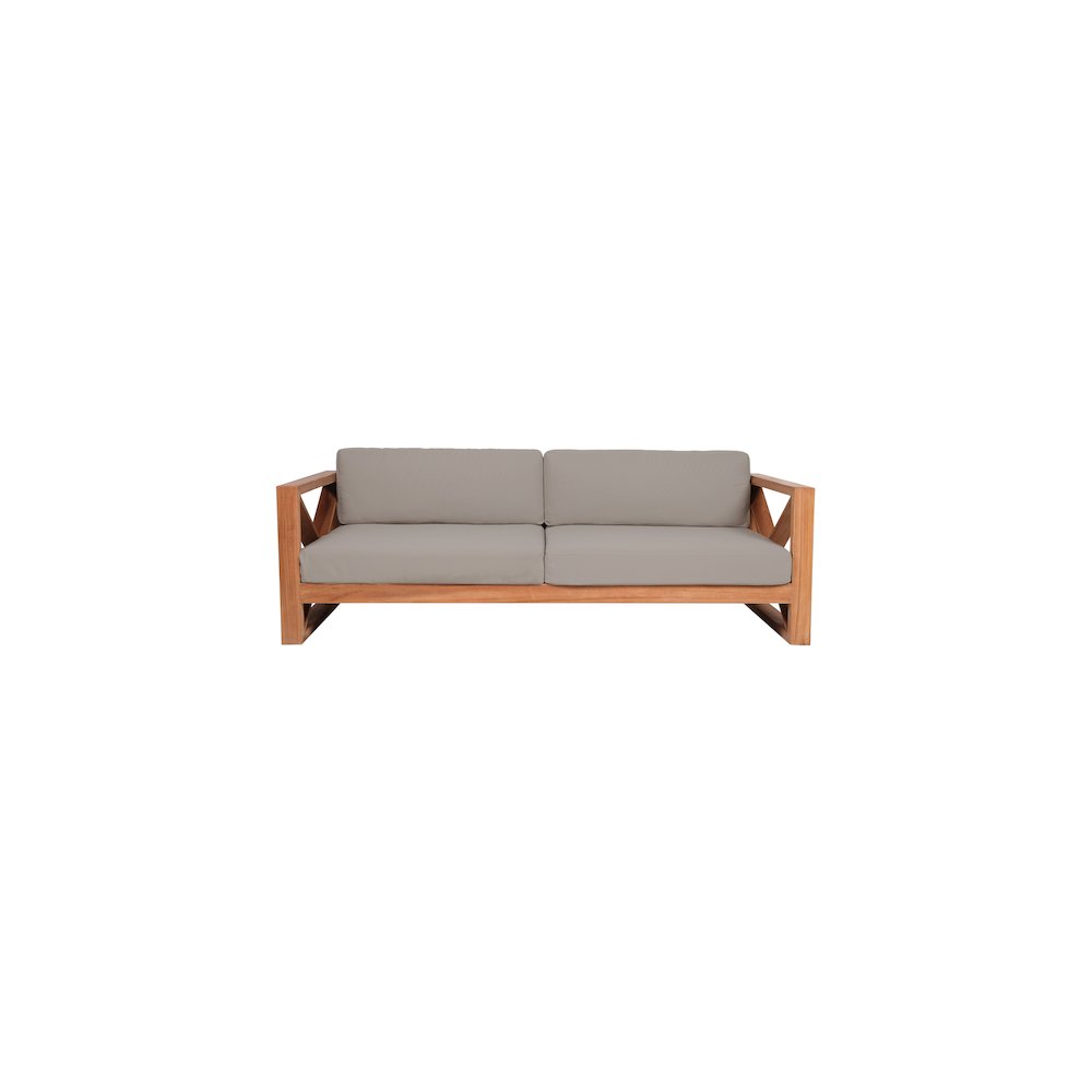 Anguilla Grey Water Resistant Fabric Outdoor Sofa. Picture 4