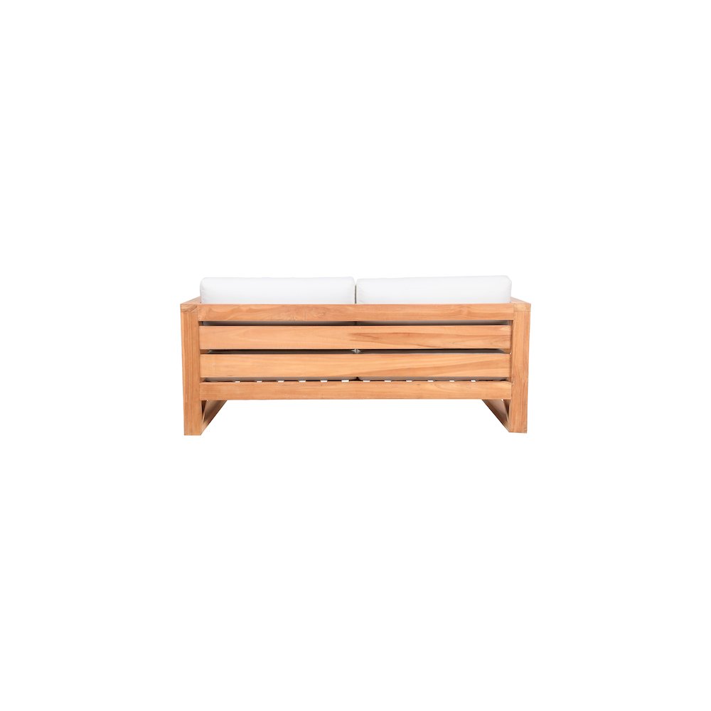 Anguilla Off White Water Resistant Fabric Outdoor Loveseat. Picture 2