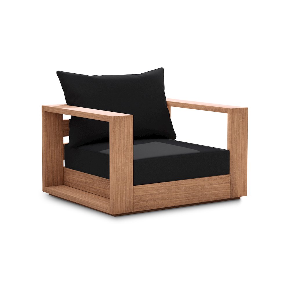 Tulum Black Water Resistant Fabric Outdoor Chair. Picture 1