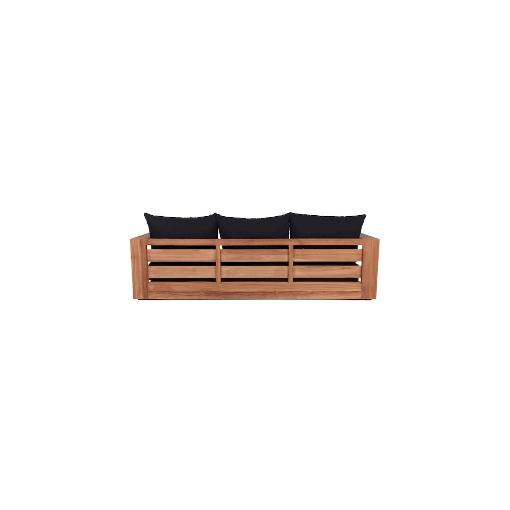 Tulum Black Water Resistant Fabric Outdoor Sofa. Picture 2