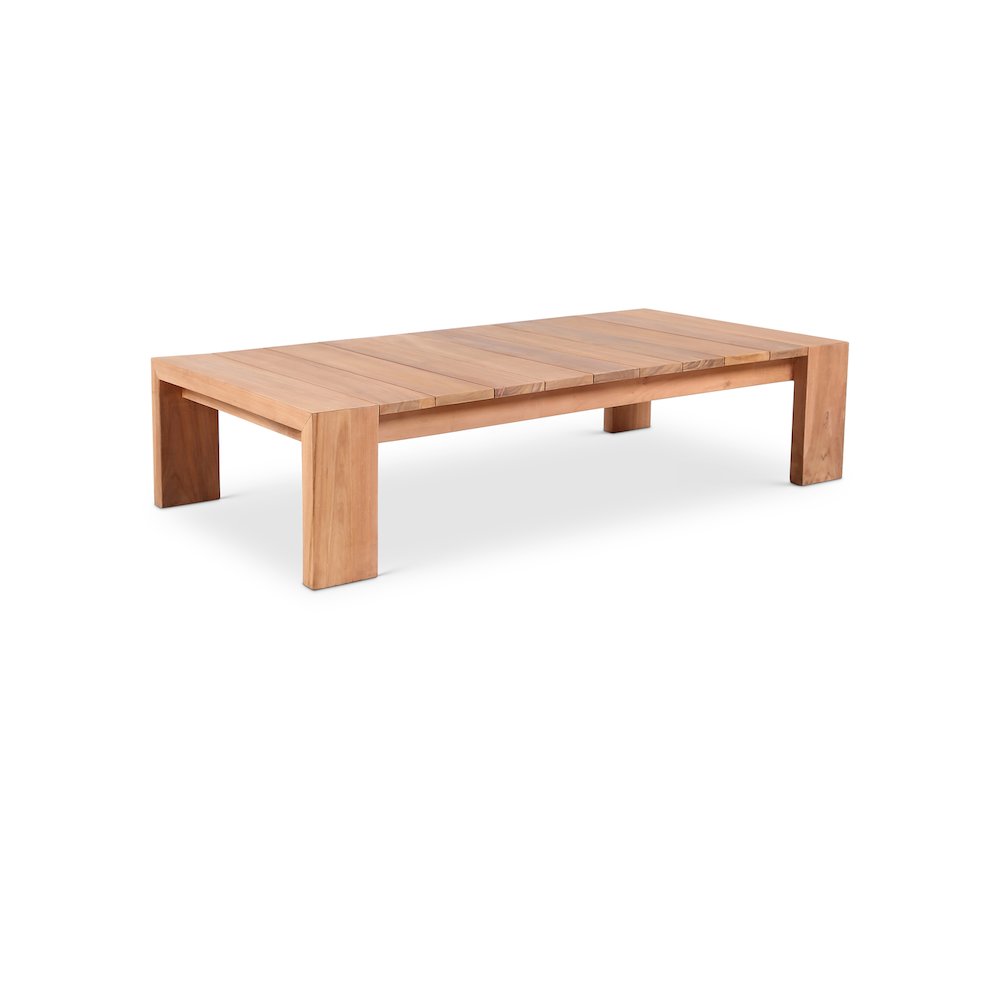 Tulum Natural Teak Outdoor Coffee Table. Picture 1
