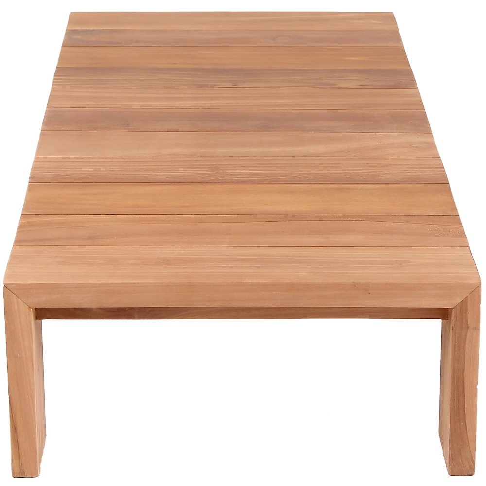 Tulum Natural Teak Outdoor Coffee Table. Picture 3