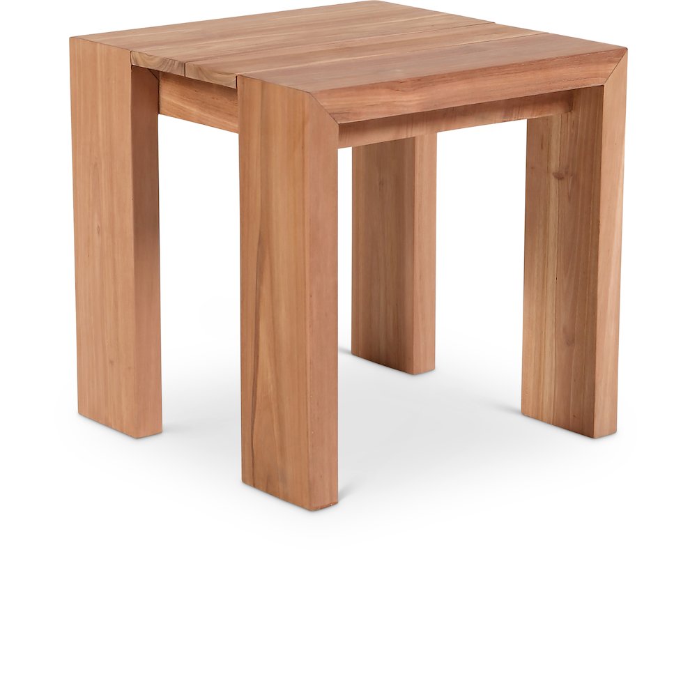 Tulum Natural Teak Outdoor End Table. Picture 1
