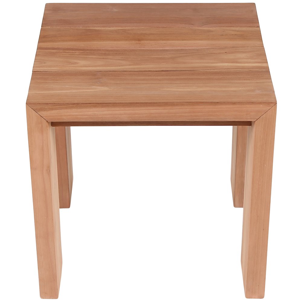 Tulum Natural Teak Outdoor End Table. Picture 3