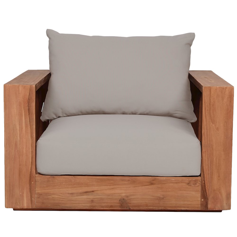 Tulum Grey Water Resistant Fabric Outdoor Chair. Picture 4