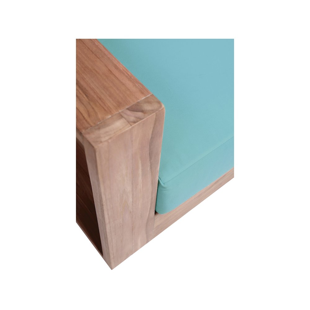 Tulum Blue Water Resistant Fabric Outdoor Chair. Picture 6