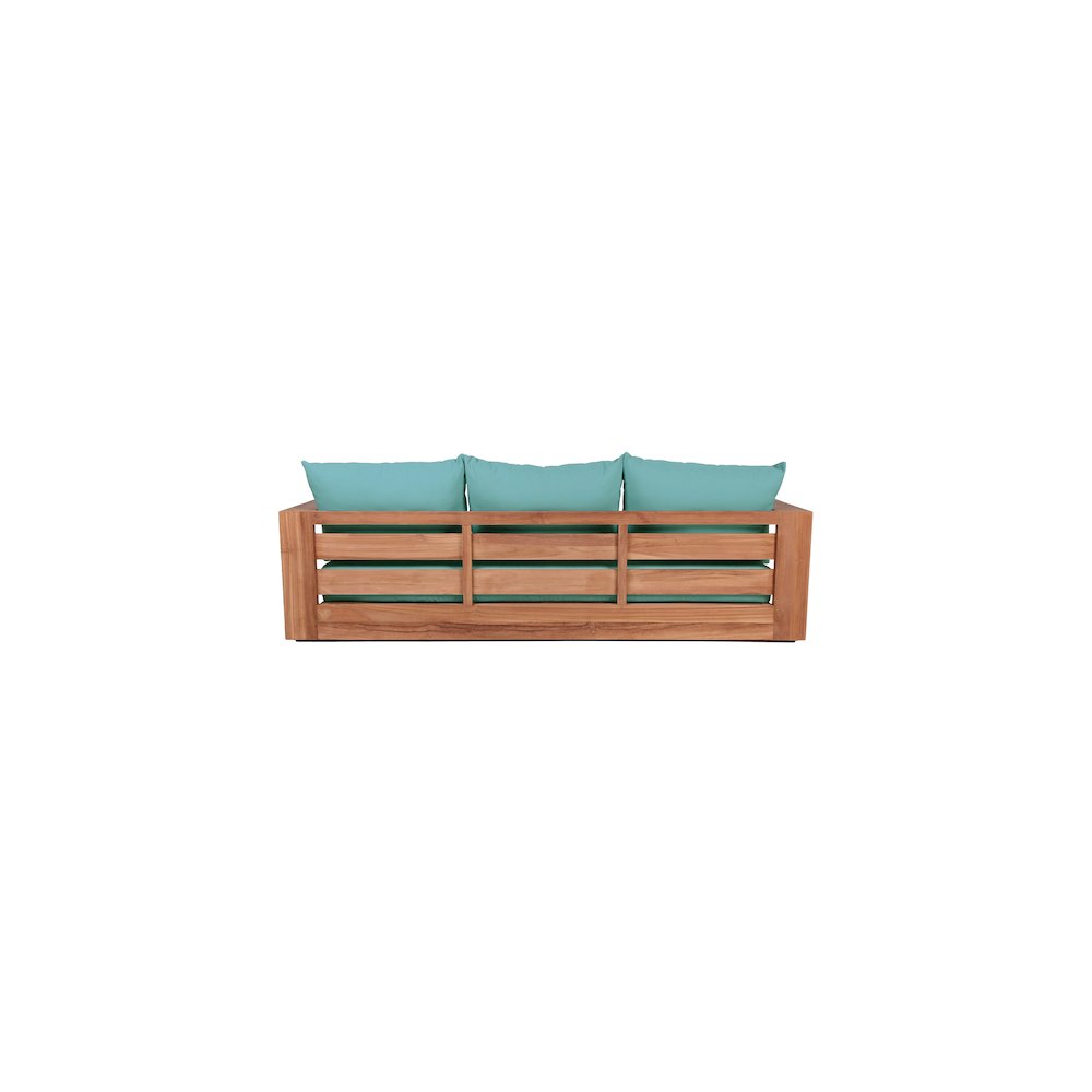 Tulum Blue Water Resistant Fabric Outdoor Sofa. Picture 2