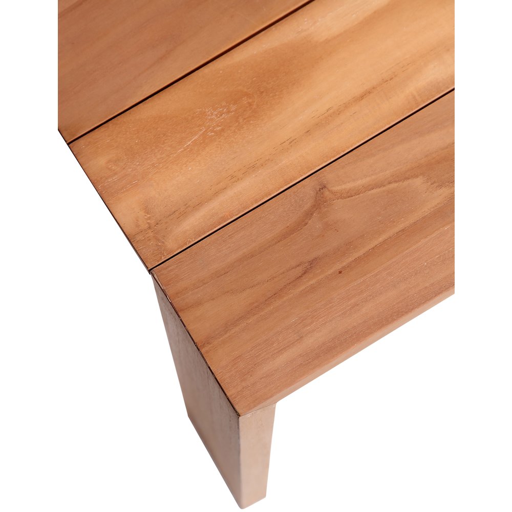 Tulum Natural Teak Outdoor Patio Dining Table. Picture 4