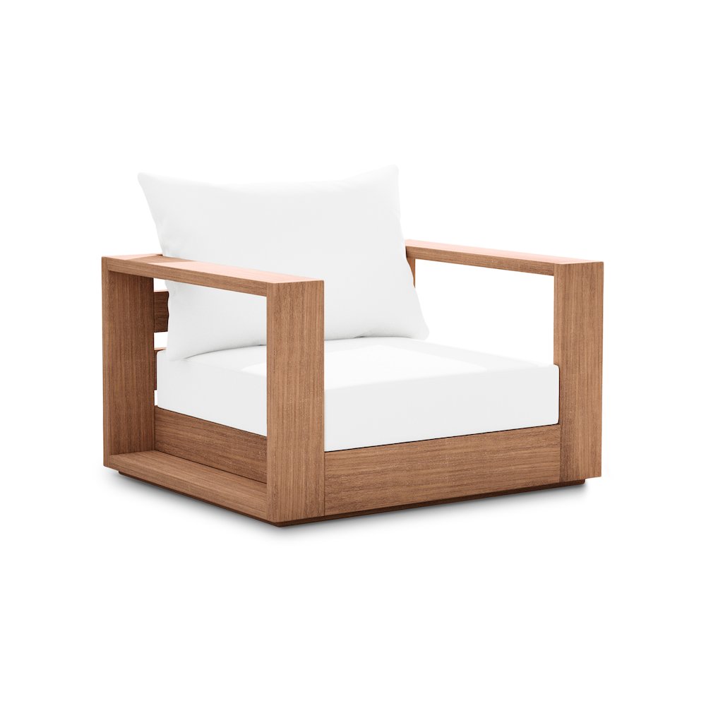 Tulum Off White Water Resistant Fabric Outdoor Chair. Picture 1