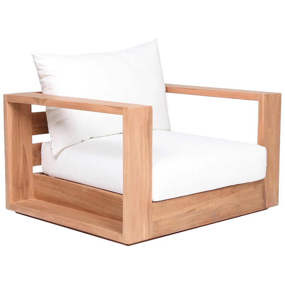 Tulum Off White Water Resistant Fabric Outdoor Chair. Picture 3
