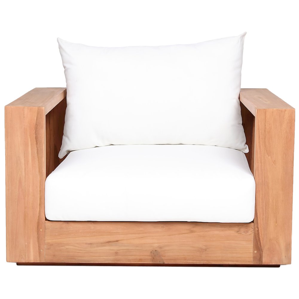 Tulum Off White Water Resistant Fabric Outdoor Chair. Picture 4
