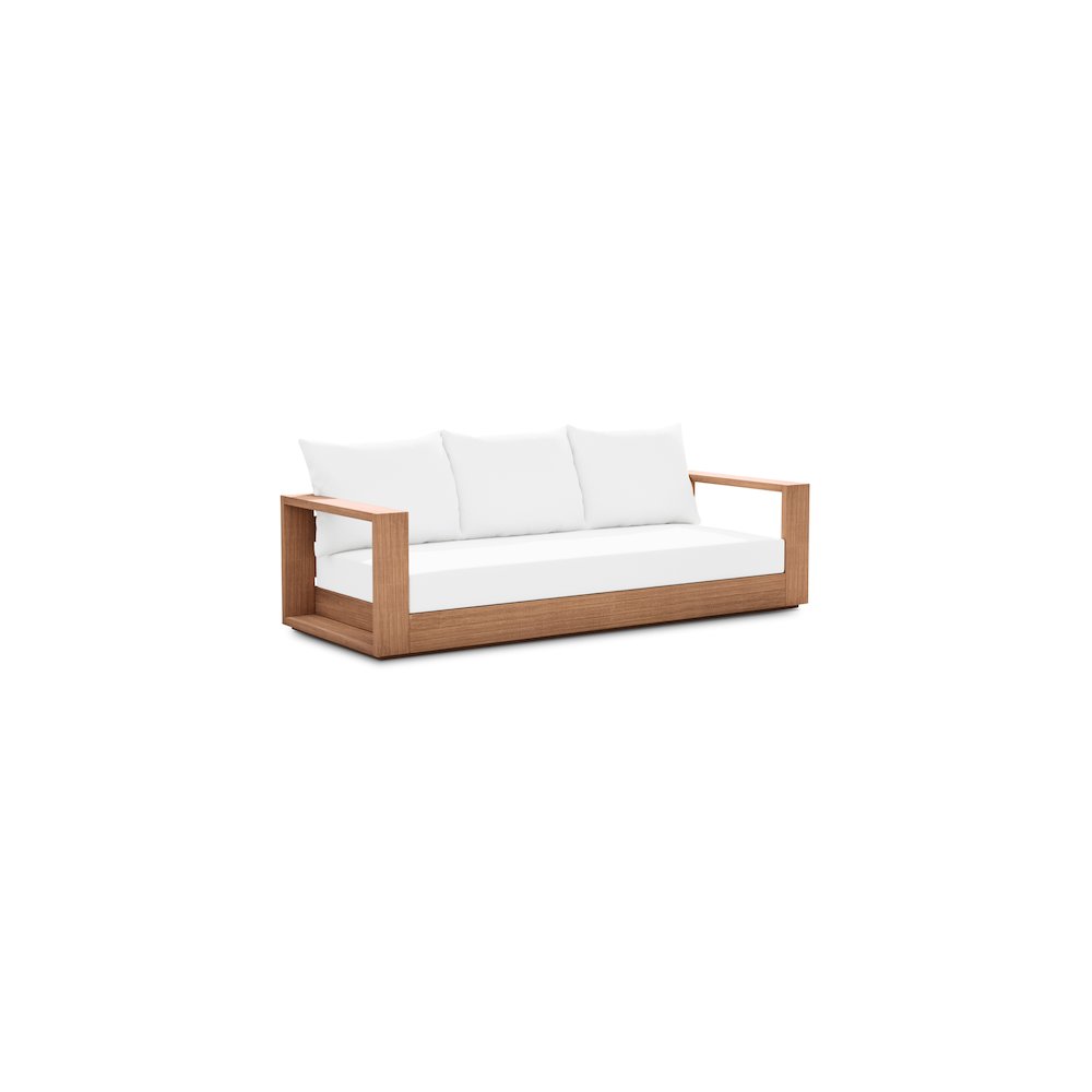 Tulum Off White Water Resistant Fabric Outdoor Sofa. Picture 1