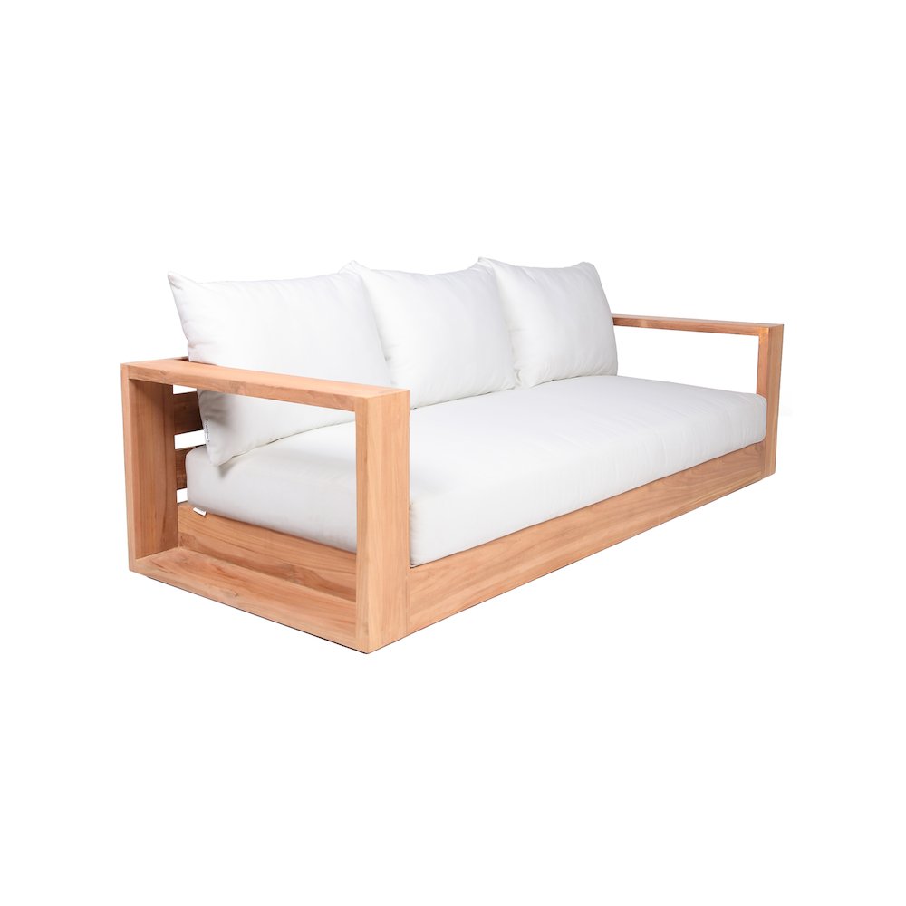 Tulum Off White Water Resistant Fabric Outdoor Sofa. Picture 3