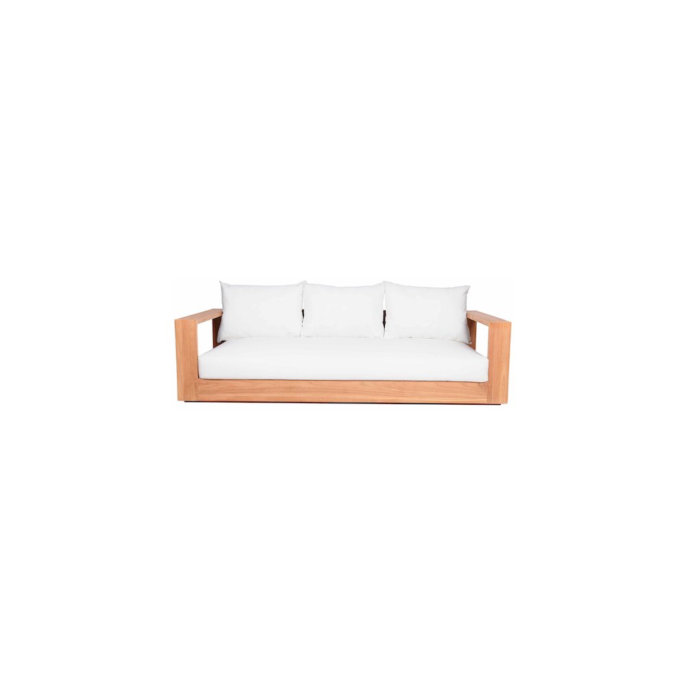 Tulum Off White Water Resistant Fabric Outdoor Sofa. Picture 4