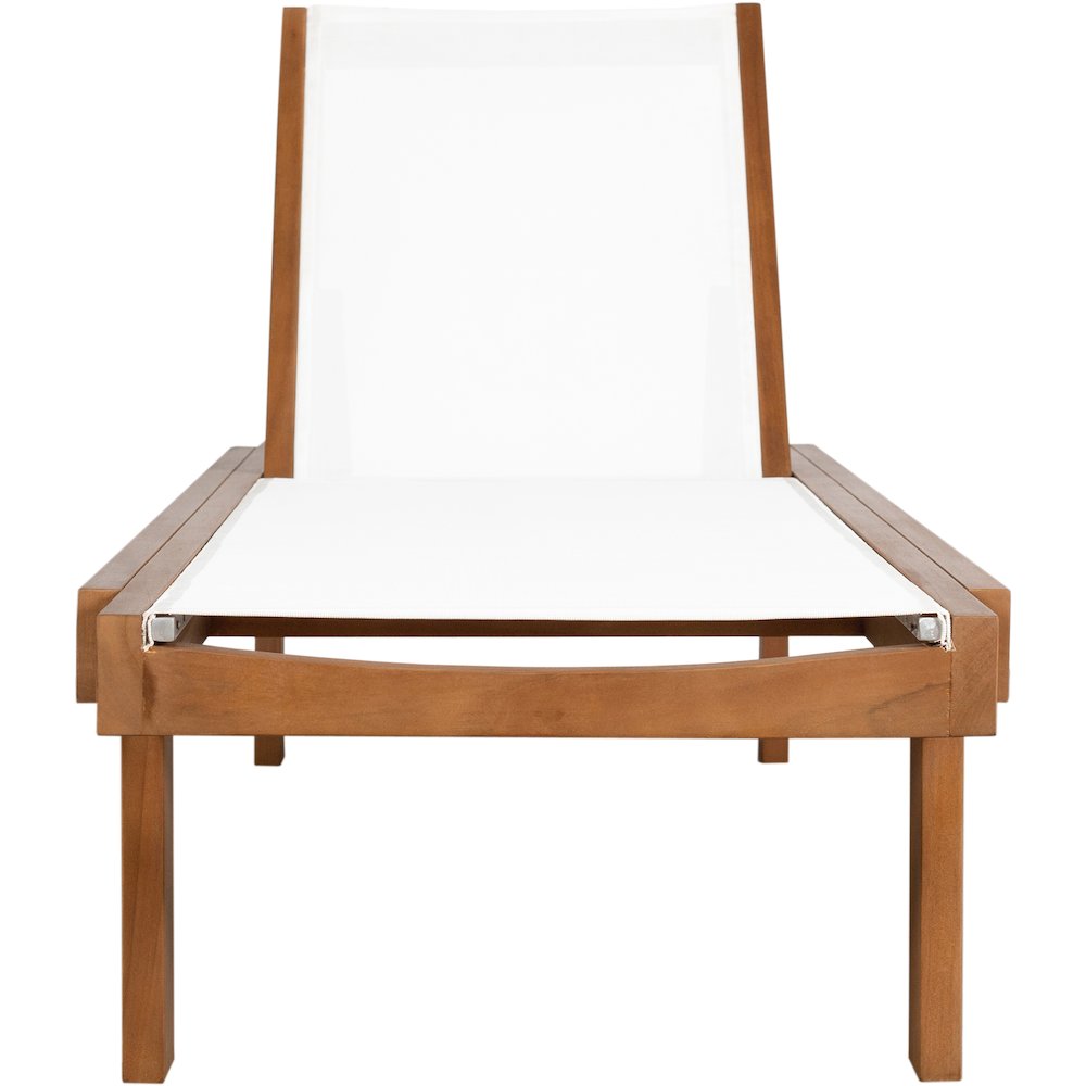 Tulum Off White Water Resistant Fabric Outdoor Patio Lounger. Picture 2