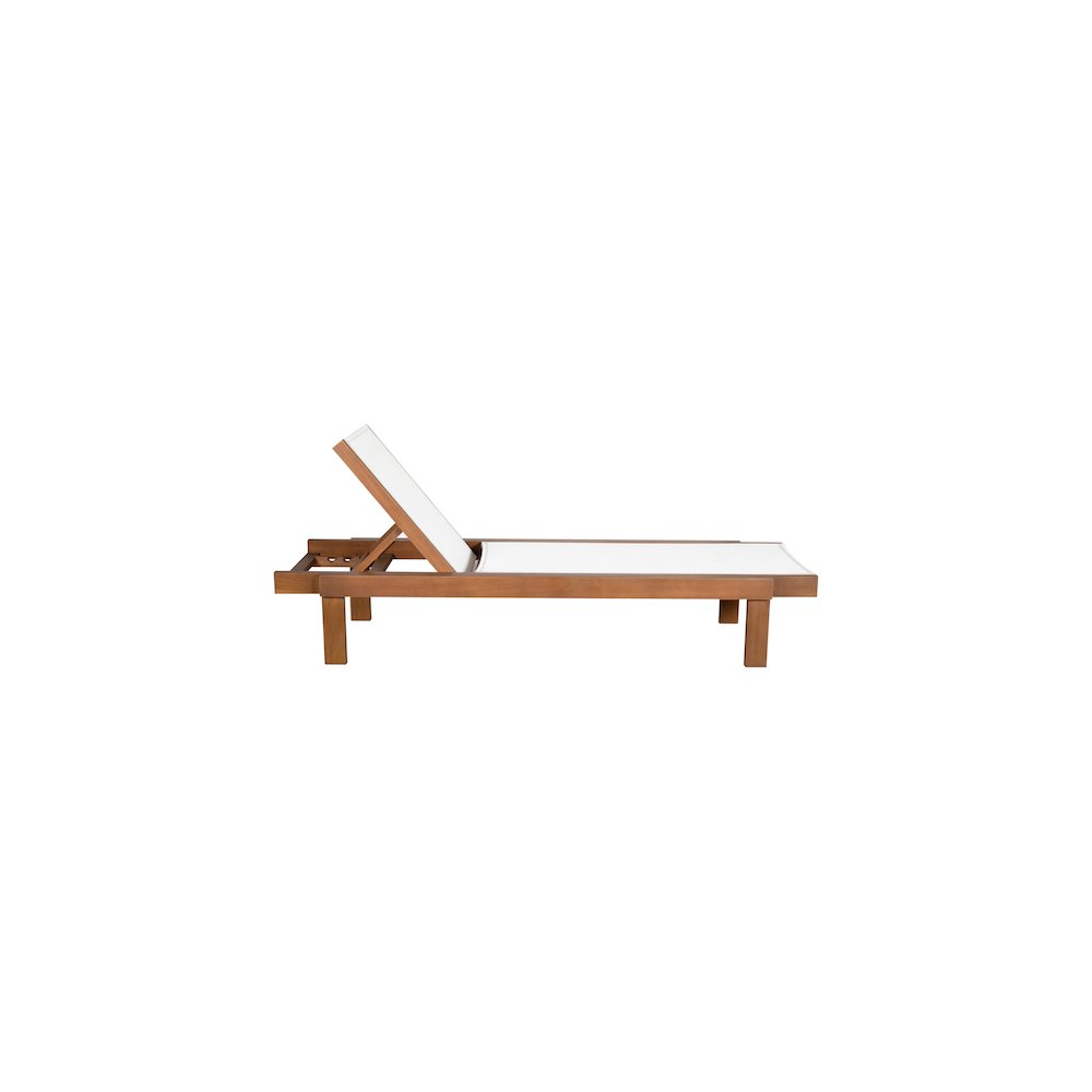 Tulum Off White Water Resistant Fabric Outdoor Patio Lounger. Picture 4
