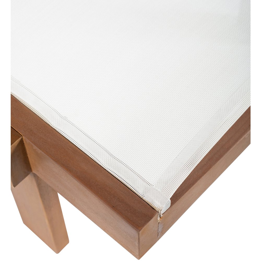 Tulum Off White Water Resistant Fabric Outdoor Patio Lounger. Picture 5