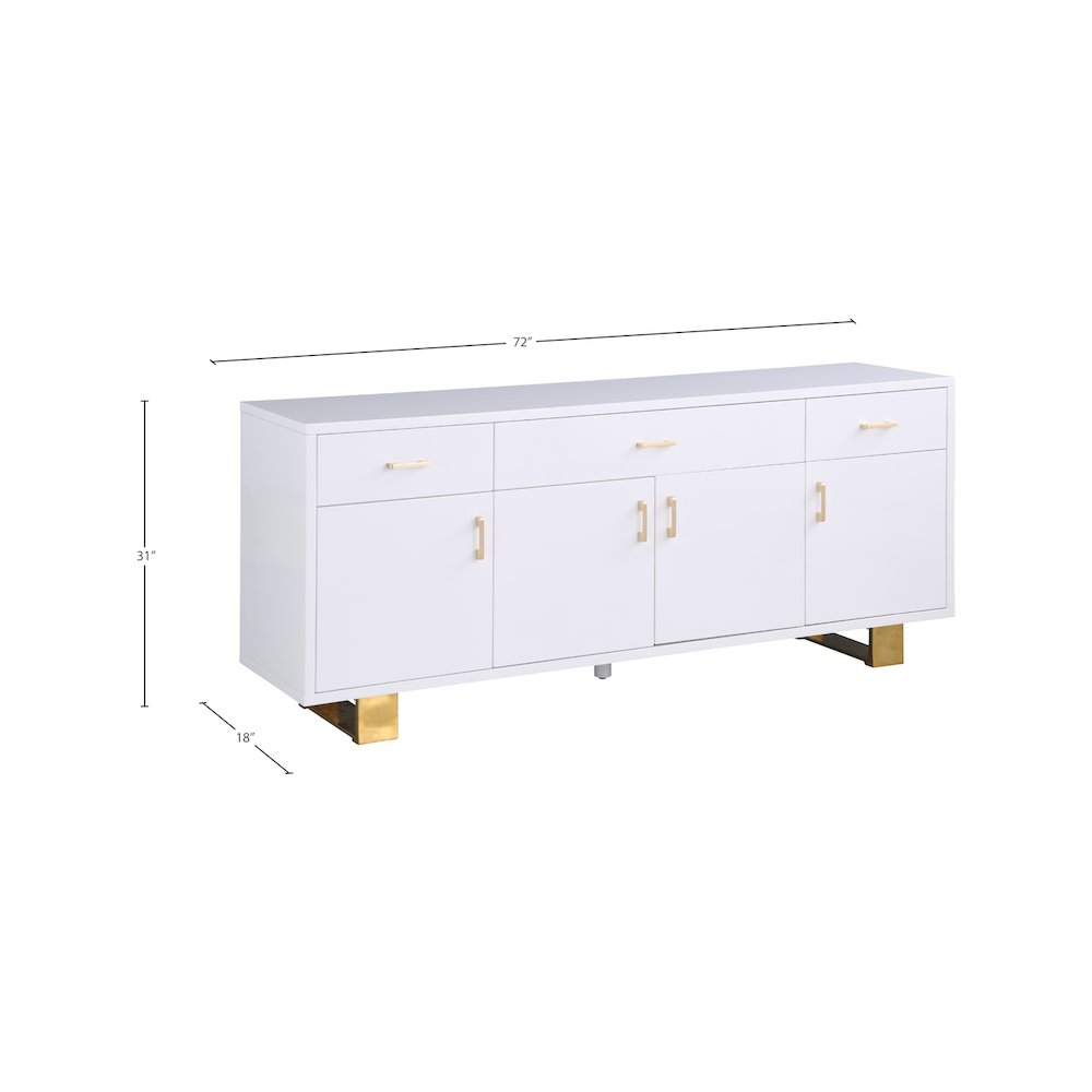 Excel White Lacquer Sideboard/Buffet. Picture 8