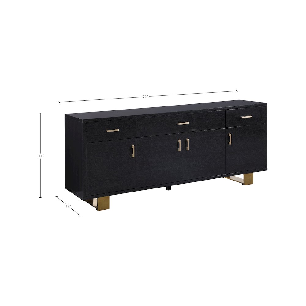 Excel Grey Oak Veneer Lacquer Sideboard/Buffet. Picture 7