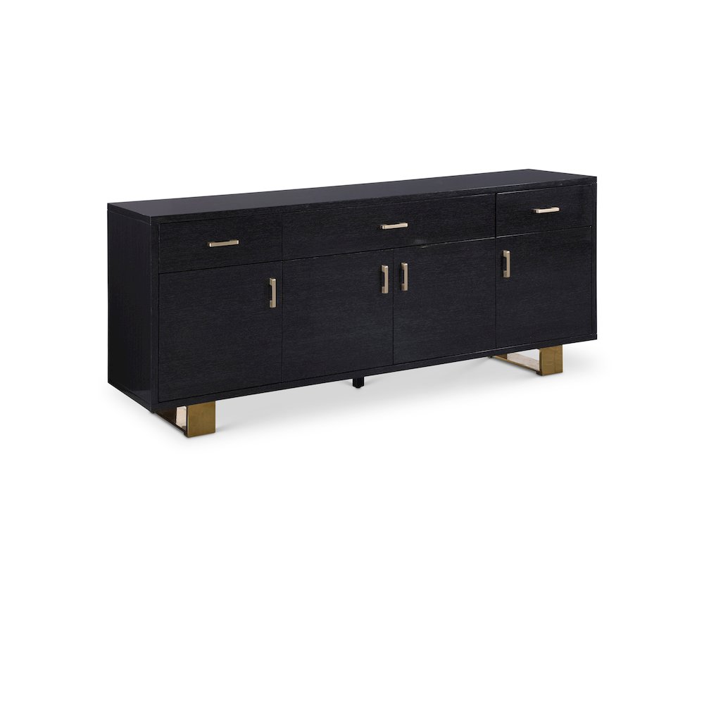 Excel Grey Oak Veneer Lacquer Sideboard/Buffet. Picture 1