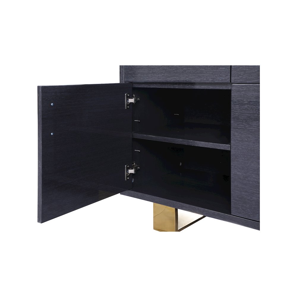 Excel Grey Oak Veneer Lacquer Sideboard/Buffet. Picture 5