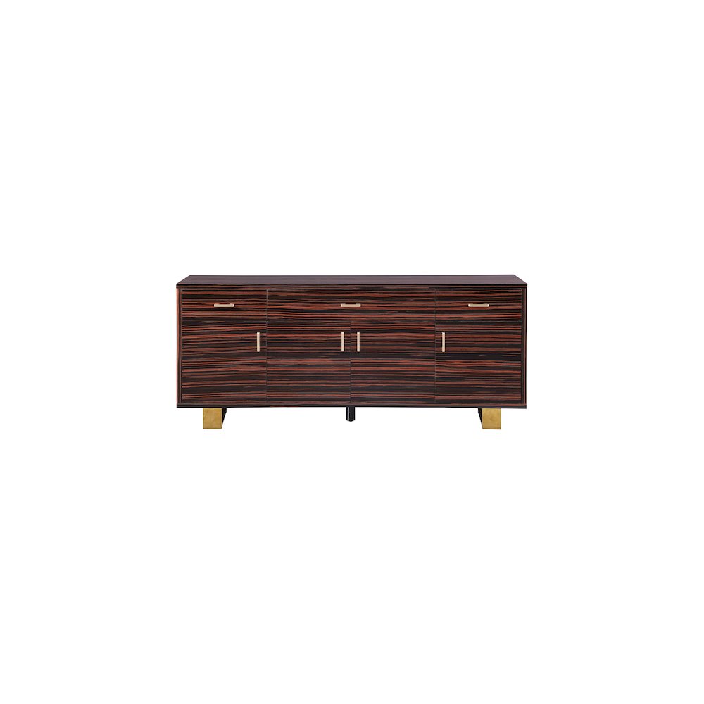 Excel Brown Zebra Wood Veneer Lacquer Sideboard/Buffet. Picture 2