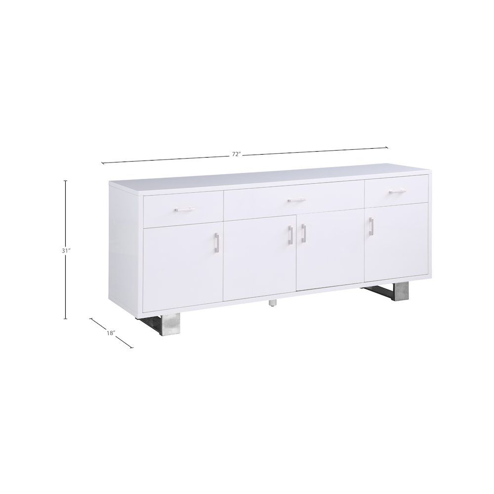 Excel White Lacquer Sideboard/Buffet. Picture 8