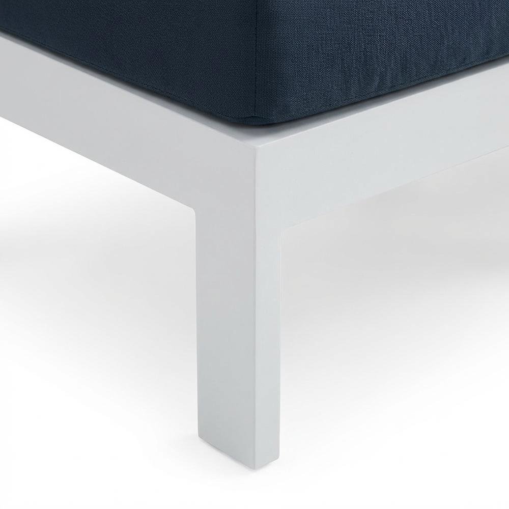 Navy Fabric Outdoor Patio Modular Sofa, Contemporary Style, Durable Material. Picture 6