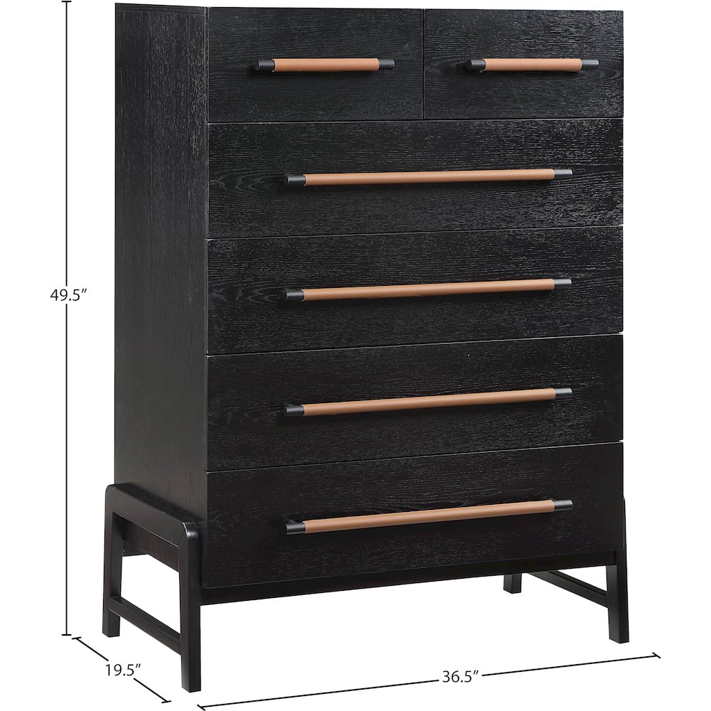 Kaya Black Vegan Leather Chest. Picture 10