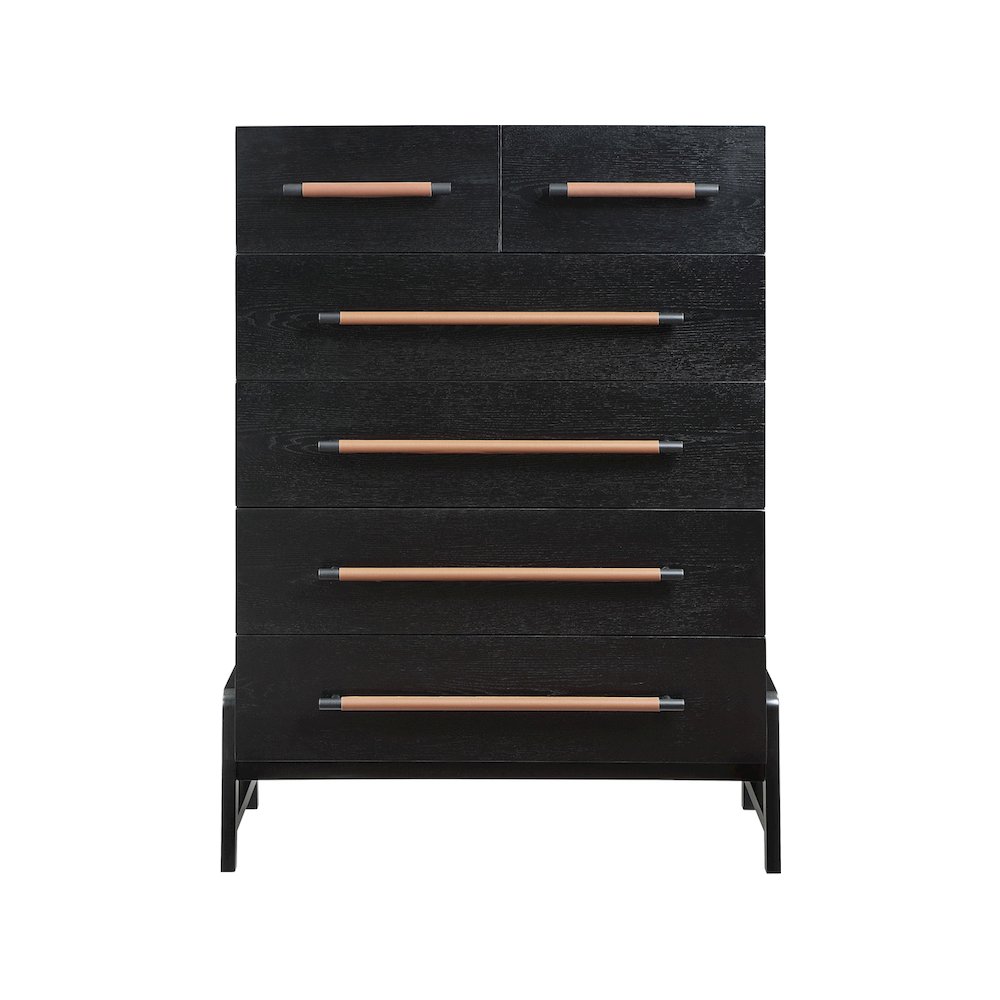 Kaya Black Vegan Leather Chest. Picture 2