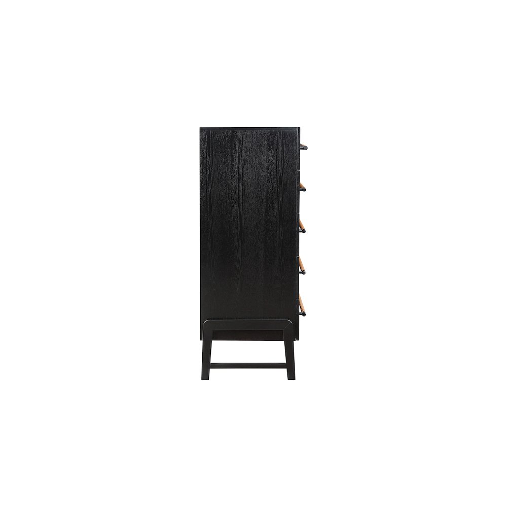 Kaya Black Vegan Leather Chest. Picture 3