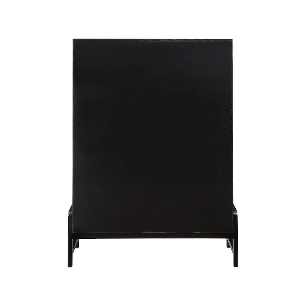Kaya Black Vegan Leather Chest. Picture 5