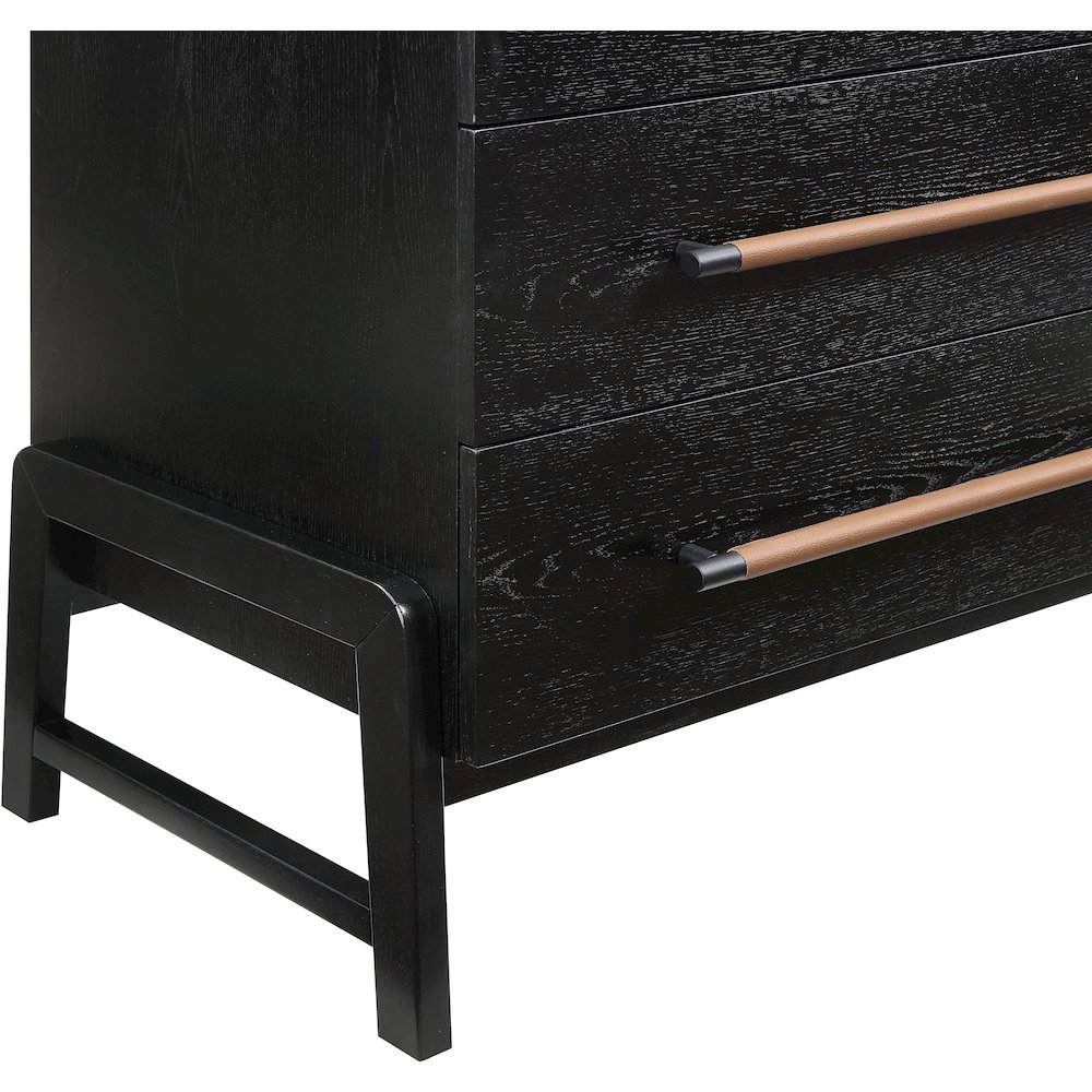 Kaya Black Vegan Leather Chest. Picture 6