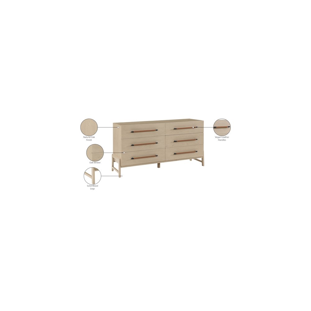 Kaya Natural Vegan Leather Dresser. Picture 11