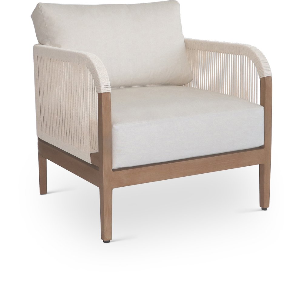 Maui Cream Water Resistant Fabric Outdoor Patio Chair. Picture 1