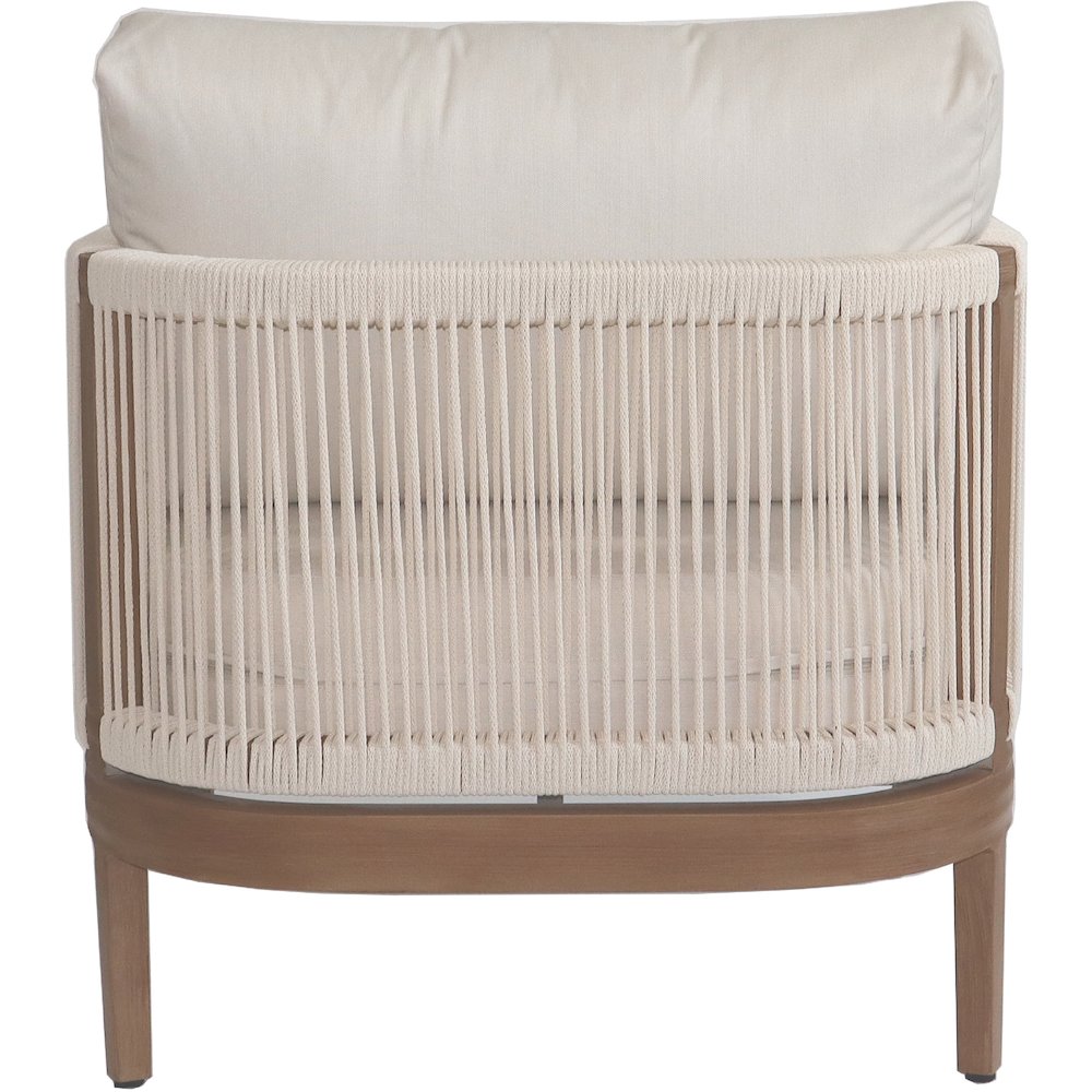 Maui Cream Water Resistant Fabric Outdoor Patio Chair. Picture 3