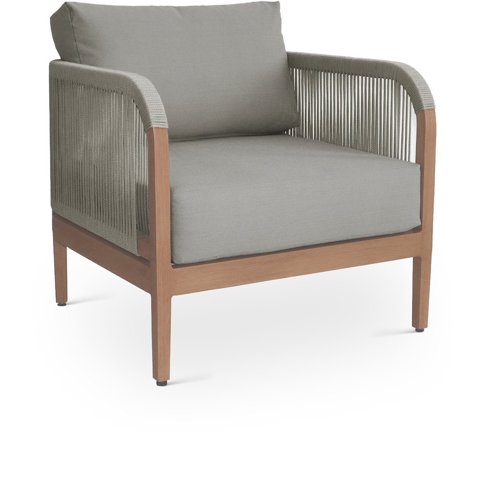 Maui Grey Water Resistant Fabric Outdoor Patio Chair. Picture 1