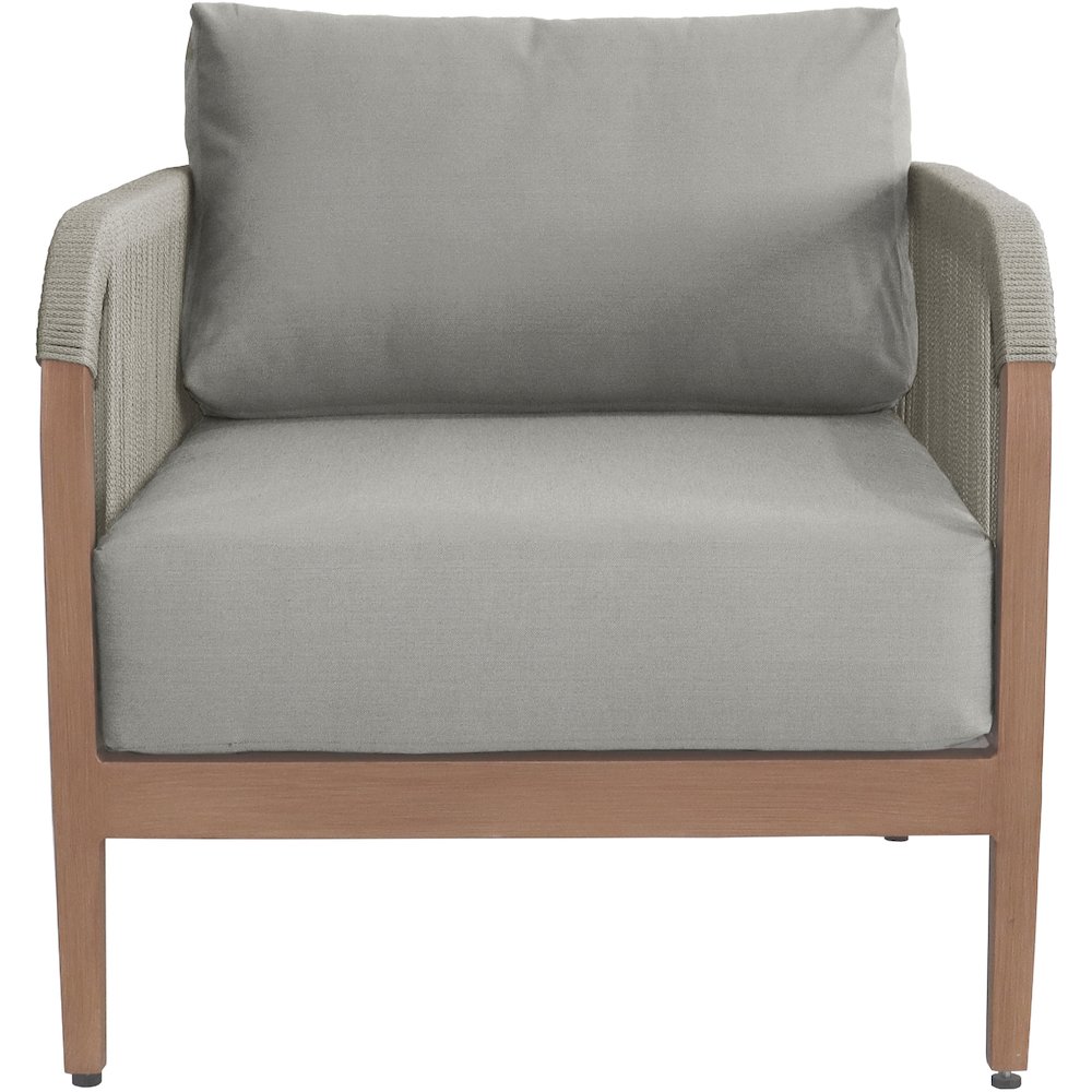 Maui Grey Water Resistant Fabric Outdoor Patio Chair. Picture 2