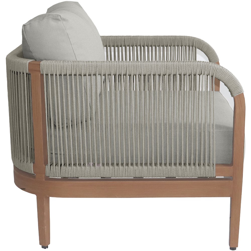 Maui Grey Water Resistant Fabric Outdoor Patio Chair. Picture 4