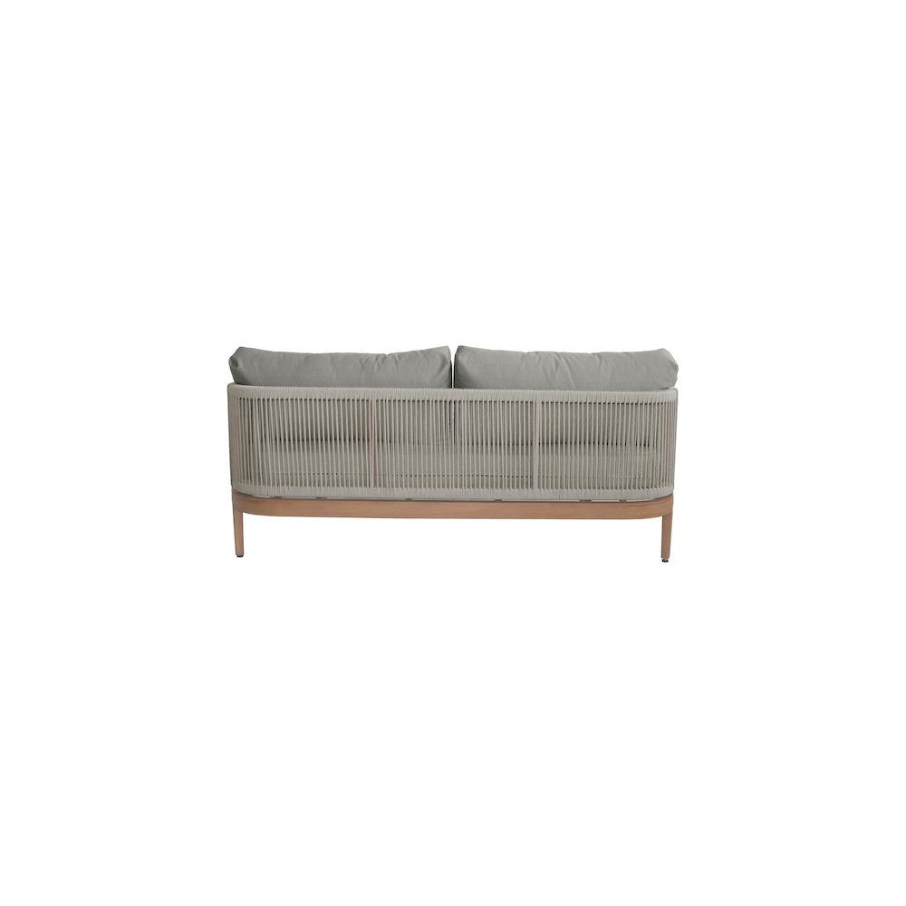 Maui Grey Water Resistant Fabric Outdoor Patio Loveseat. Picture 3