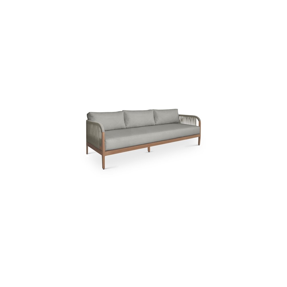Maui Grey Water Resistant Fabric Outdoor Patio Sofa. Picture 1